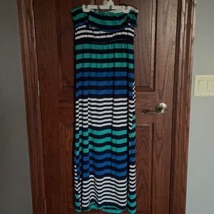 Strapless maxi dress